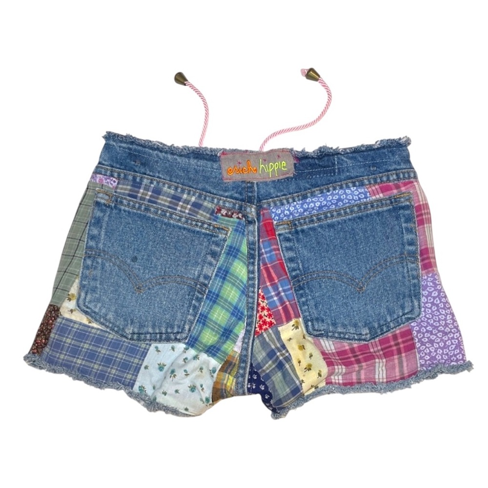 NWOT Levi’s super cute colorful Patchwork 5 Pockets Denim Shorts, size S